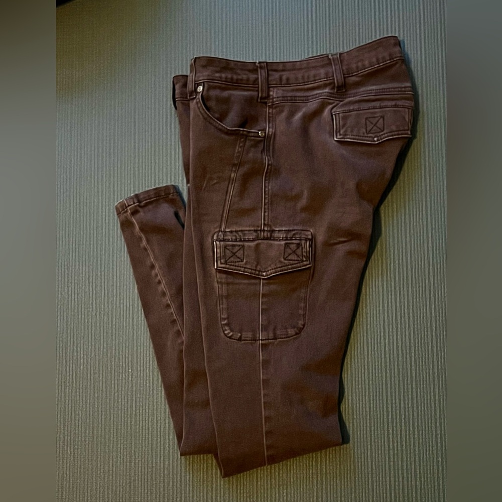 Cabi #962 Stretch Skinny Brown Cargo Pants
